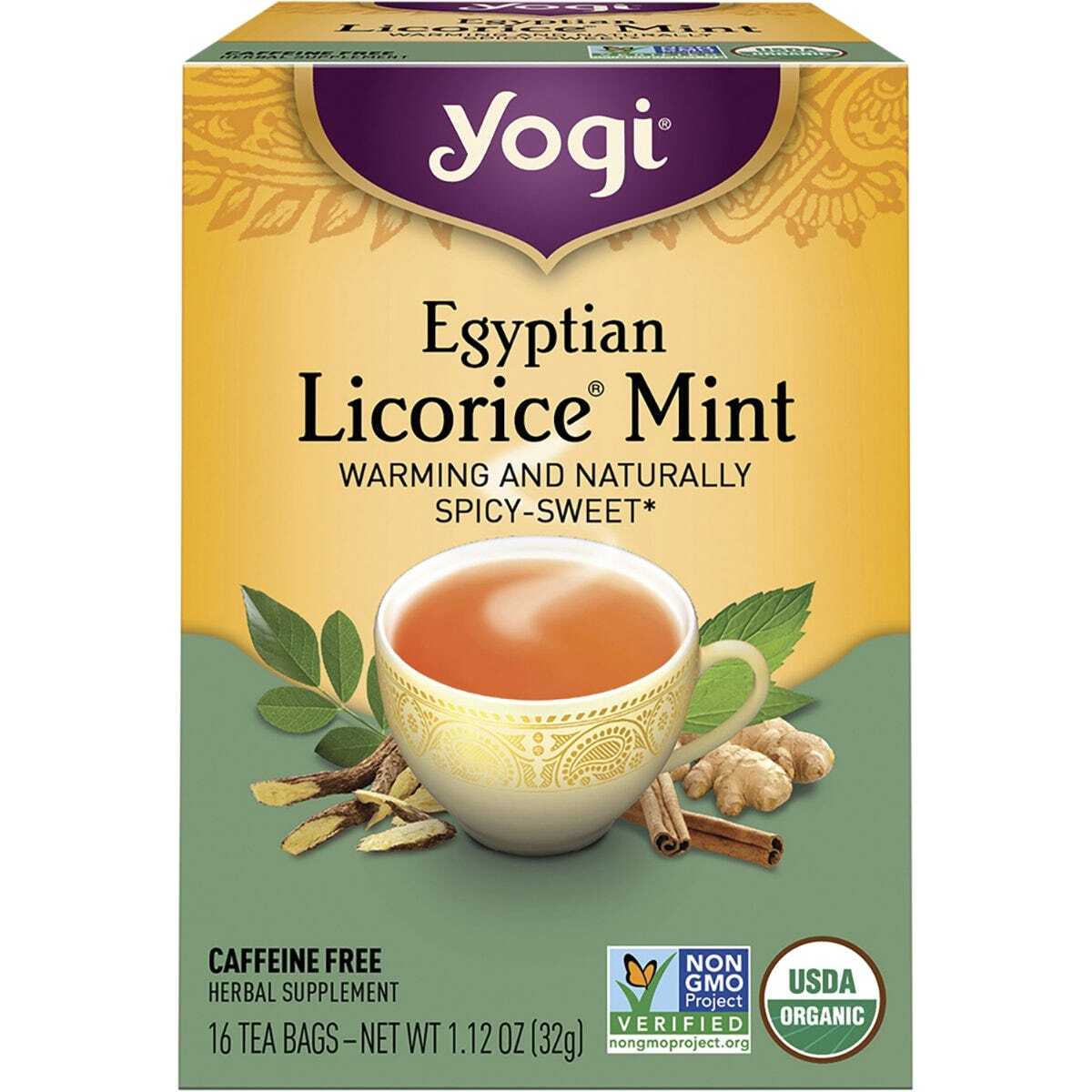 Organic Egyptian Licorice Mint Herbal Tea Bags X16