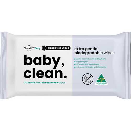 Extra Gentle Baby Clean Plastic Free Wipes x120